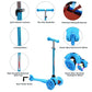 Chromewheels Scooter For Kids, Deluxe 3 Wheel Scooter For Toddlers 4 Adjustable Height Glider With Kick Scooters, Lean To Steer With Led Flashing Light For Ages 3-6 Girls Boys, Light Blue