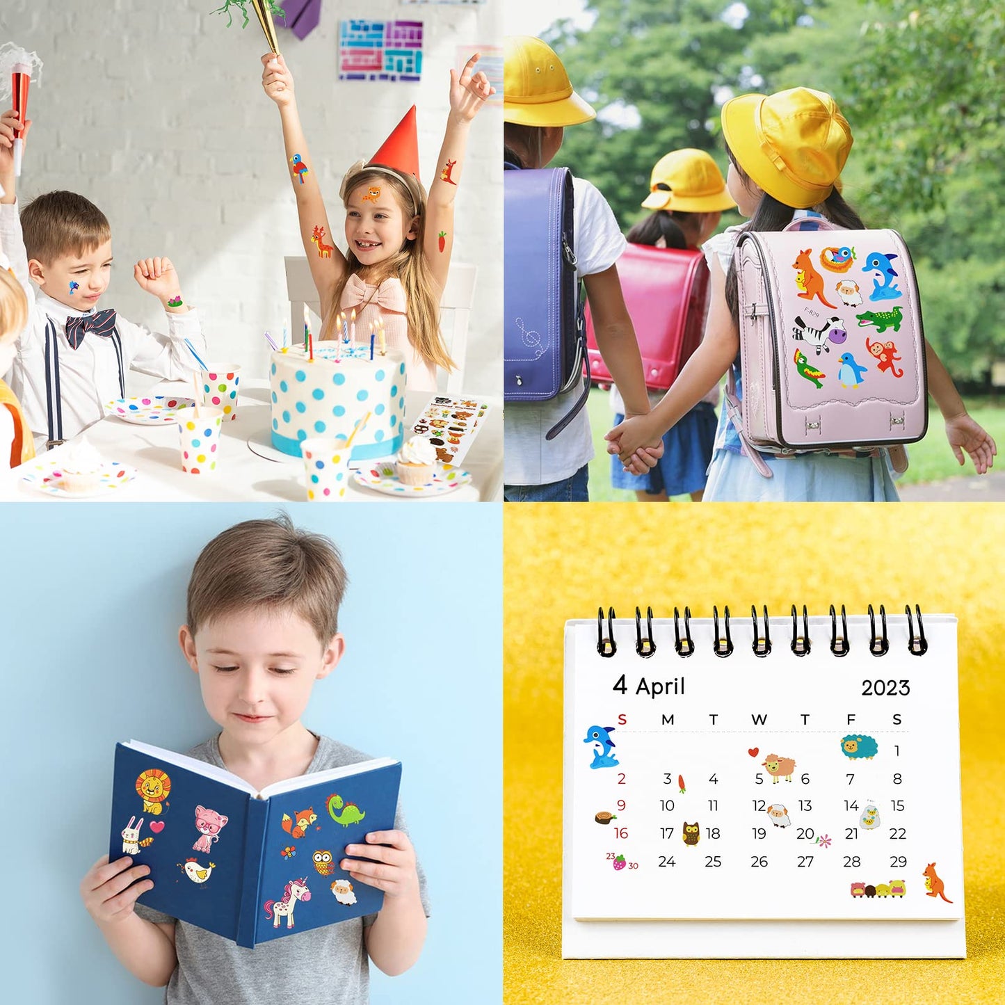 24 Sheets(400+) Animal 3D Puffy Stickers For Toddlers Kids, Bulk Preschool Sticker Sheets For Reward, Craft, Scrapbooking