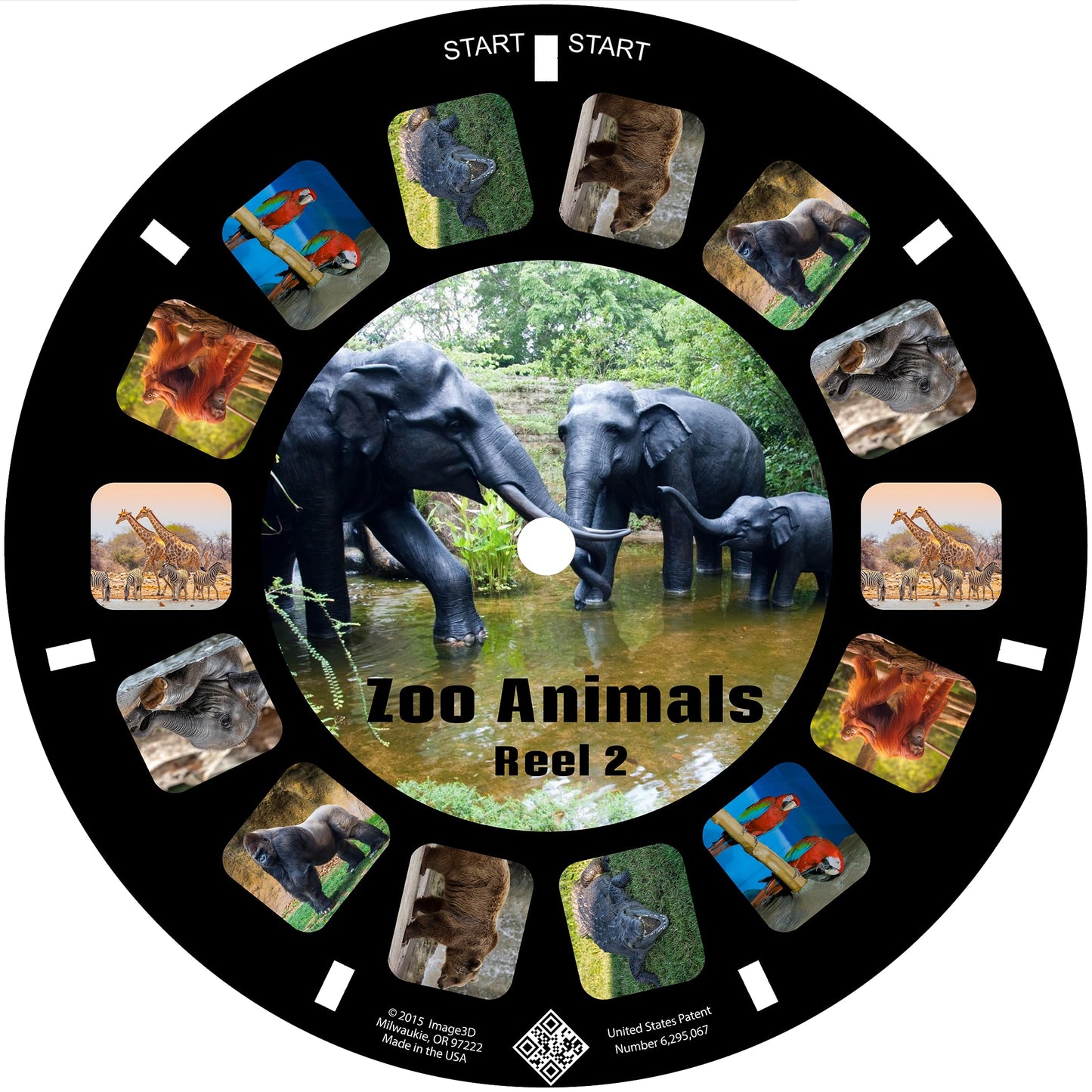 Mayko Zoo Animal Reels For Viewfinder Compatible With Viewmaster And Image3D Viewers. Set Of 3 (Reels Only)