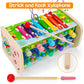 Educational Wooden Montessori Toys For 1 Year Old Age 2 3 Toddler Sensory Toy Developmental Learning Hammering Pounding Toys Xylophone Fine Motor Skill Toy 1-3 Preschool Activity Age 1-2 0-2 Gift