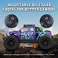 Jiusi 1/14 Brushless Rc Trucks For Adults,Fast 50Mph 4Wd Waterproof All Terrain Truck And 20W Fast Charging System With 2.4Ghz R