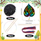 Hollowfly 80 Pcs Thanksgiving Fall Leaf Scratch Cards Autumn Maple Leaf Craft Kits Thanksgiving Party Supplies Colorful Scratch