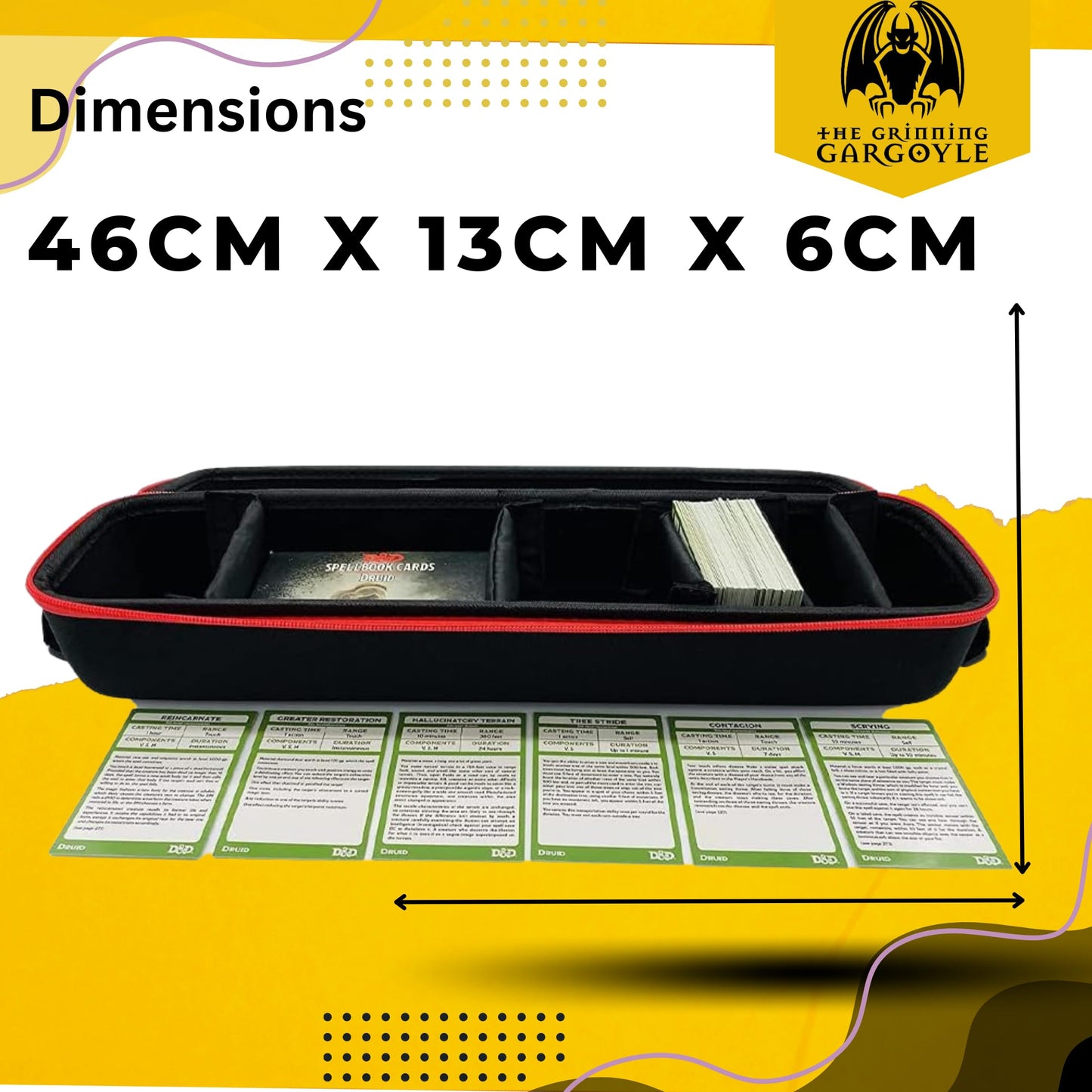 Gargoyle Collector Card Storage Case with Wrist and Shoulder Strap - enhanced Portable Card Game Travel Case - Holds up to 1350 Cards or Multiple MTG Deck Box - TCG Storage - Organise and Protect (Red)