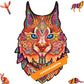 Unidragon Original Wooden Jigsaw Puzzles - Gentle Lynx, 105 Pieces, Small Size 6.7'' ?10, Beautiful Gift Package, Unique Shape B