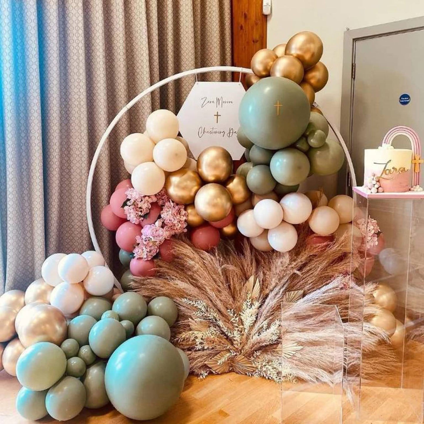 DECGOL Sage Green Balloons Party Pack - 100pcs in 18", 12", 10" & 5" Sizes, Made of Rubber for Birthdays, Baby Showers & Weddings