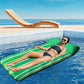 PARENTSWELL Oversized Pool Float - 72" x 36", Fabric-Covered Lounge Chair, Purple Stripes, Inflatable, Model PN0010102