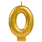 Amscan #0 Metallic Birthday Candle | Gold | Party Supply | 1 piece