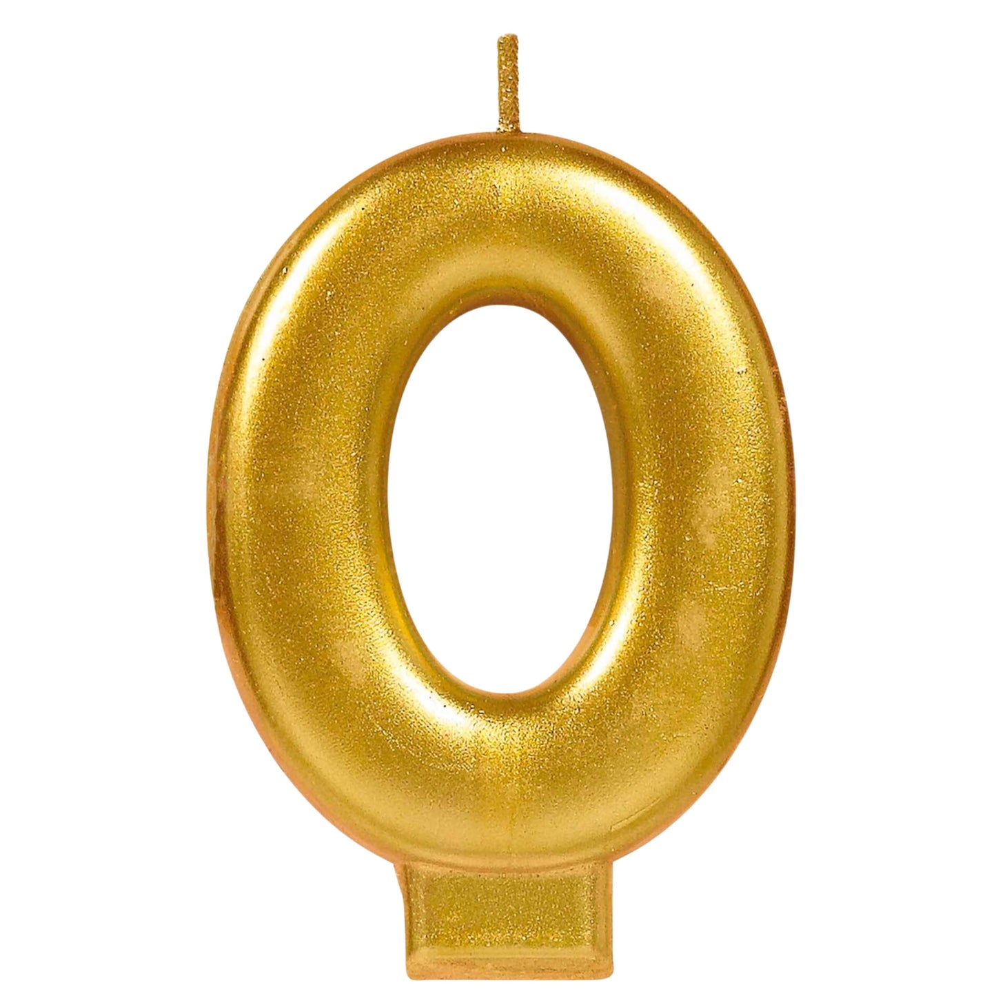 Amscan #0 Metallic Birthday Candle | Gold | Party Supply | 1 piece