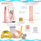 POZA 2 Pack Inflatable Pool Noodles - enhanced Jumbo Pool Noodle Float  elegant Giant Pool Floats Set  Sparkle Gold Confetti Pool Float for Swimming Pool  Beach  River and Lake  74 Inches - Rose Gold
