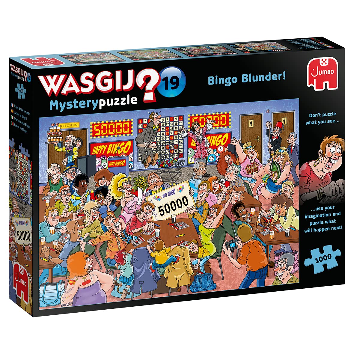 Jumbo, Wasgij, Retro Mystery 19 - Bingo Blunder!, Unique Jigsaw Puzzles For Adults, 1,000 Piece