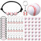 Nosiny 108 Pcs Baseball Party Favors Bulk Baseball Keychain Gifts Stress Balls Charm Bracelets 36 Pieces Each for Team Birthday 