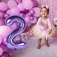 1 Number Balloon Purple 40 Inch Big Foil Mylar 1St Balloons For 1 Year Old Boy Girl Birthday Party Decorations Wedding Anniversa