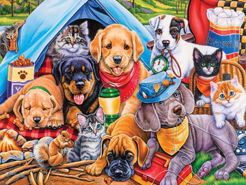 Masterpieces 300 Piece Ez Grip Jigsaw Puzzle - Camping Buddies - 18''X24''