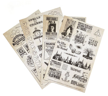 Paper House Productions Harry Potter Sticker Pack of 4 Sticker Sheets for Crafts, Scrapbooking & Collecting - Papers & Proclamat