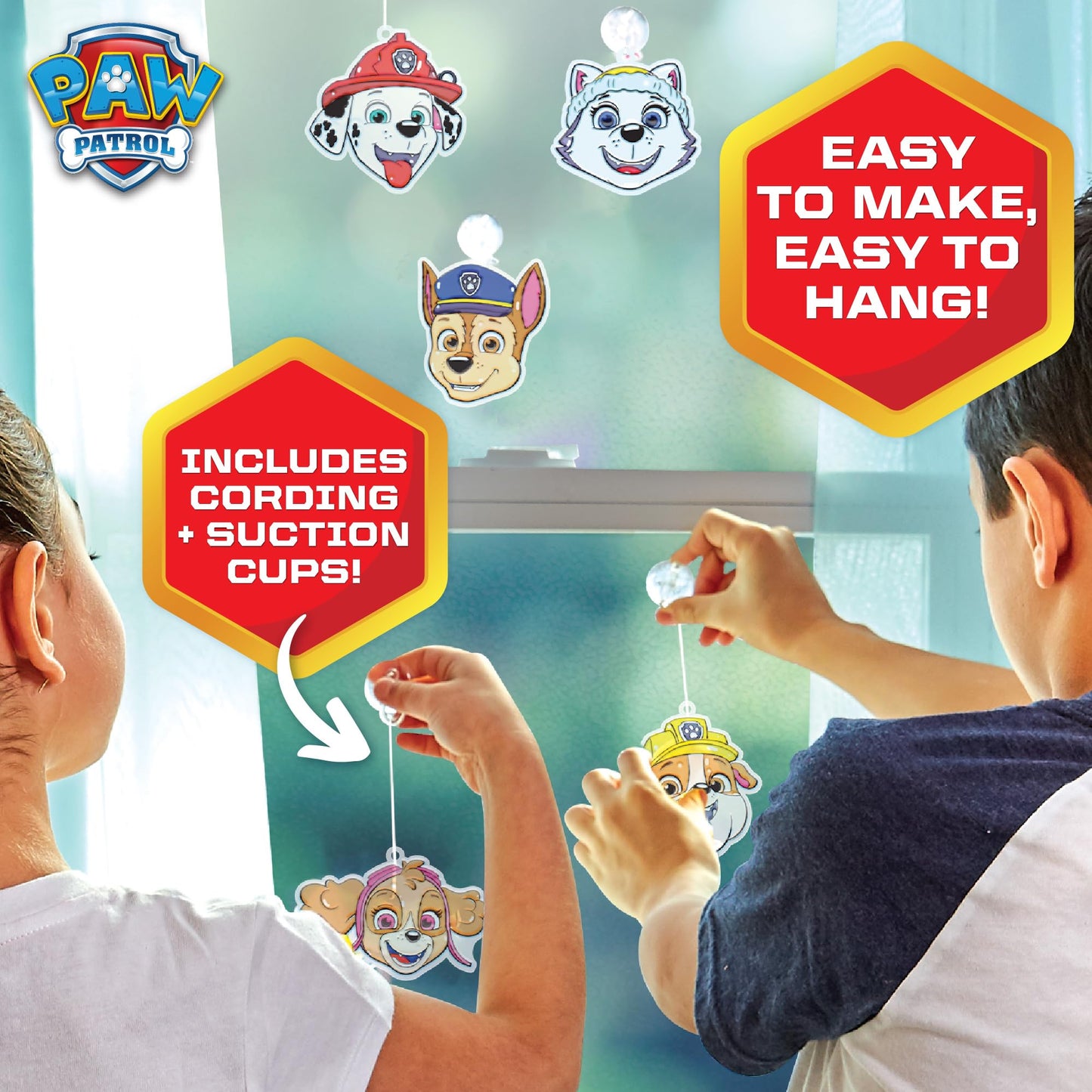 Paw Patrol Window Art, Makes 5 Paw Patrol Suncatchers of Rubble, Everest, Marshall, Chase, Skye, Paw Patrol Suncatchers, Paw Pat