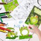 ANGOLIO 24Pcs Frog Mushroom Coloring Book Bulk for Kids Kawaii Frog Activity Book Cartoon Animals DIY Art Booklet for Kid Birthd