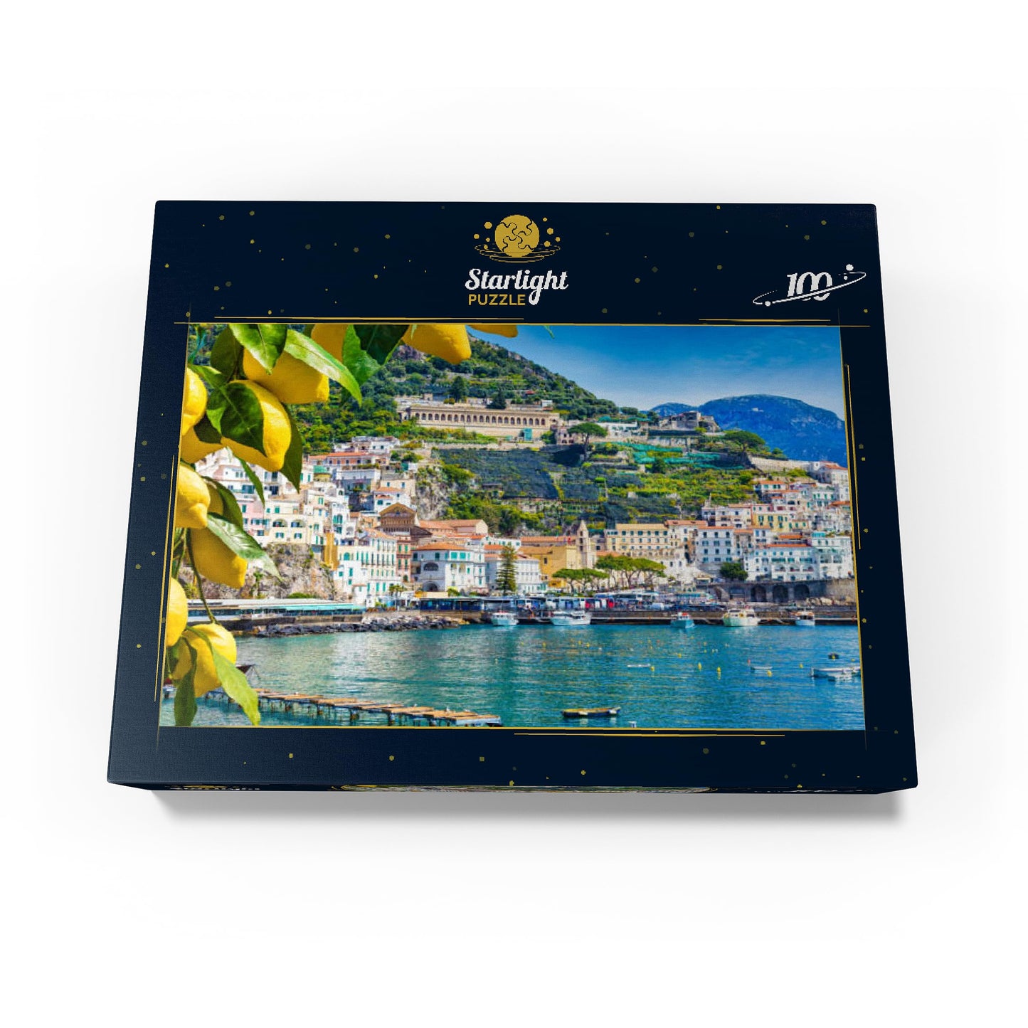Mypuzzle Panoramic View Of Beautiful Amalfi On Hills Leading Down To The Coast, Campania, Italy - Premium 100 Piece Jigsaw Puzzl