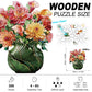 Flower Wooden Puzzles for mature-themeds  300pcs Flowers Wooden Jigsaw Puzzles for mature-themeds  Flower Unique Shaped Jigsaw Puzzles Creative Gift for Friend Family Game Large Size 13.4'' x 16.5''