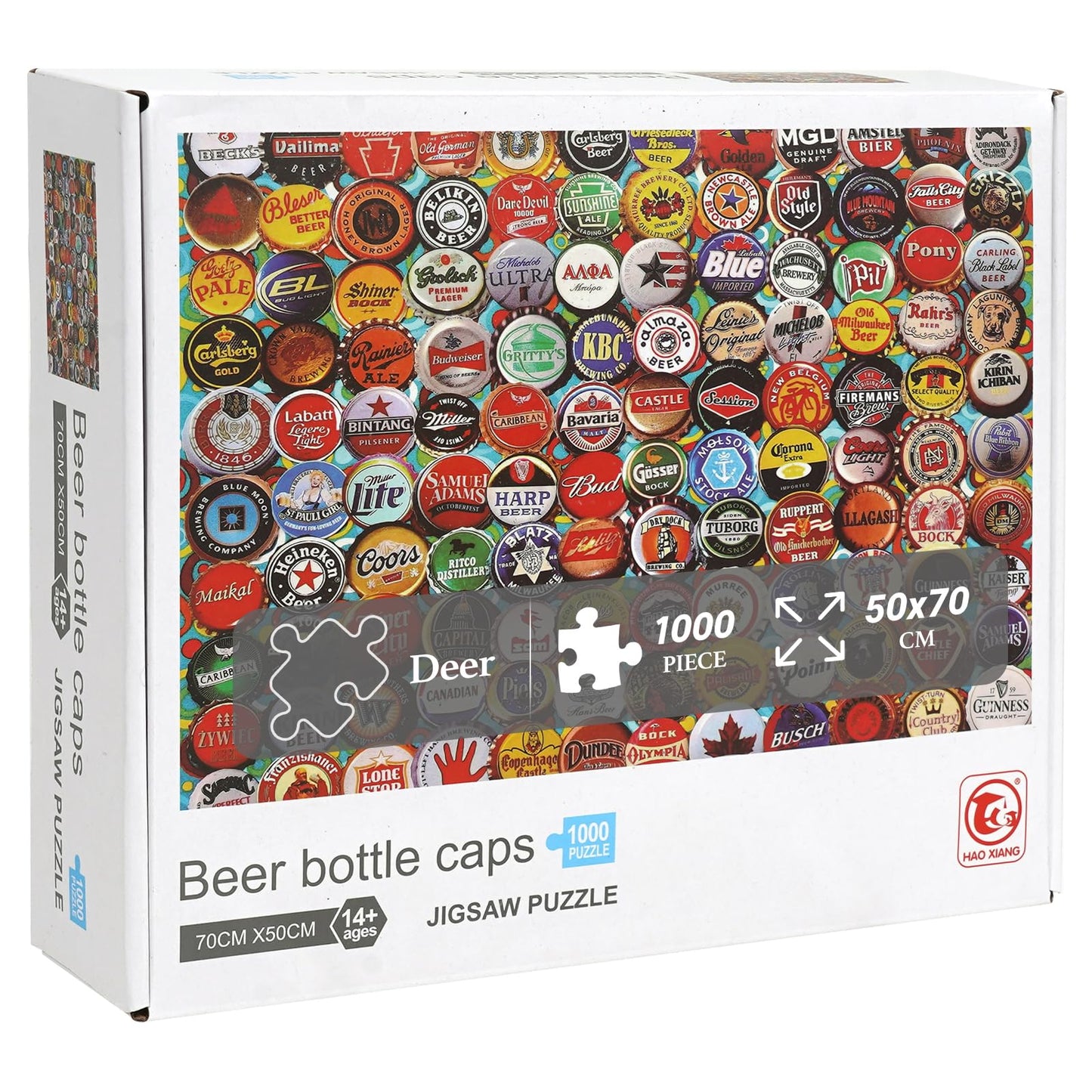 Color Bottle Cap Jigsaw Puzzles 1000 Pieces For Adults, Color Bottle Cap Puzzle, Impossible Difficult Challenge Puzzle,Quality A