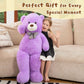 MorisMos Giant Purple Teddy Bear, 47 Inch Plush Stuffed Animal for Kids & Girlfriends, Perfect for Christmas & Valentine's Day