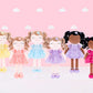Gloveleya Personalized Curly Doll With Your Name - Cute Custom Pink Soft Plush Doll For Girls Plush Doll Customized Gifts