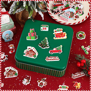 Julbear Christmas Foam Sticker, 300Pcs Winter Bulk Colorful Printing Self-Adhesive Campus Themed Foam Stickers For Kids Christma