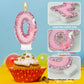 JonesLi Birthday Candles?Glitter Butterfly Cake Toppers Pink Sequins Wedding Numeral Cupcake Decorations?Suitable for Girl and b