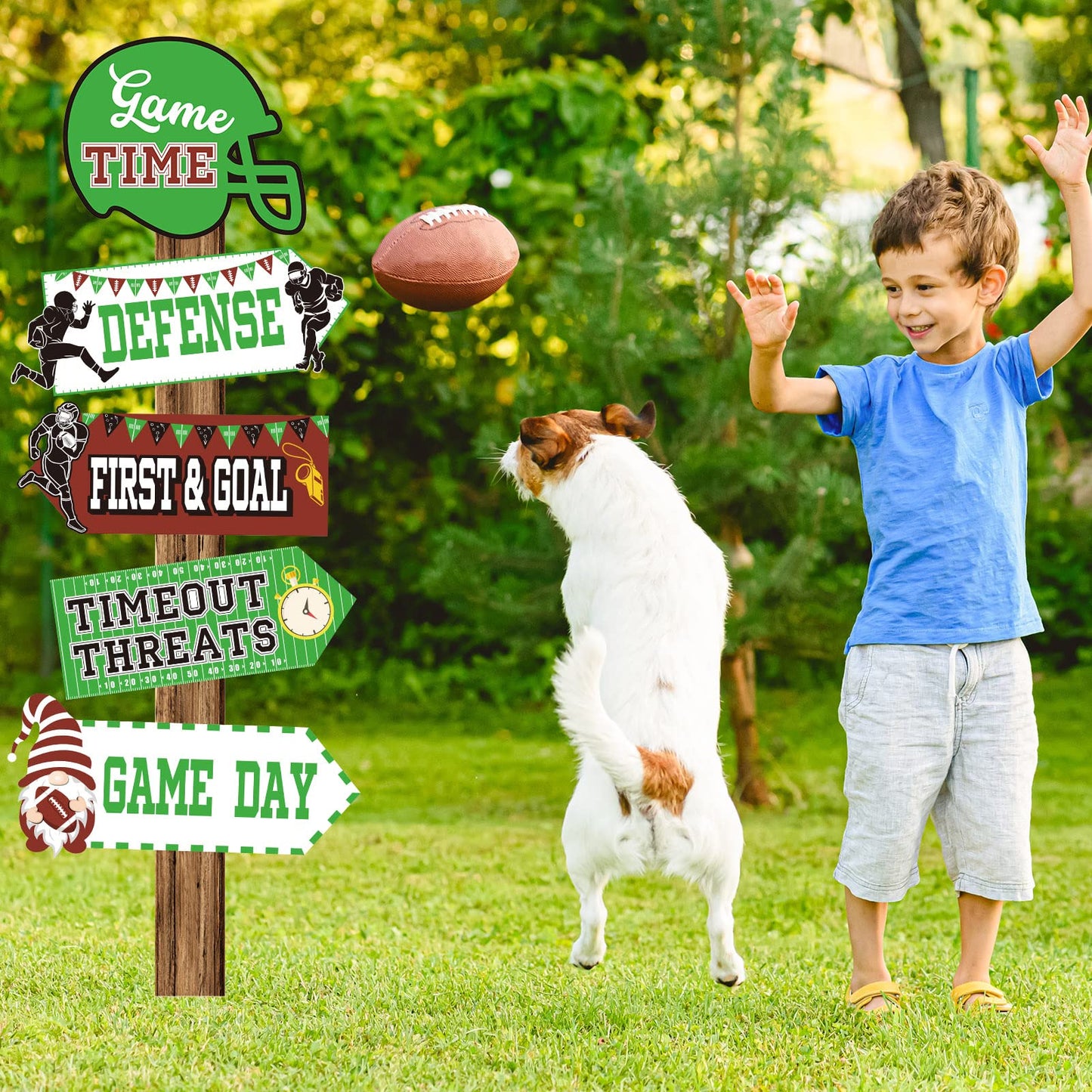 20 Pieces Football Party Sign Football Tailgate Party Supplies Concession Stand Decoration Football Team Party Decor Favors for