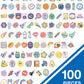 Carson Dellosa We Stick Together 100pc Retro Stickers Aesthetic Vinyl Stickers, Waterproof Flower Stickers, Motivational Sticker
