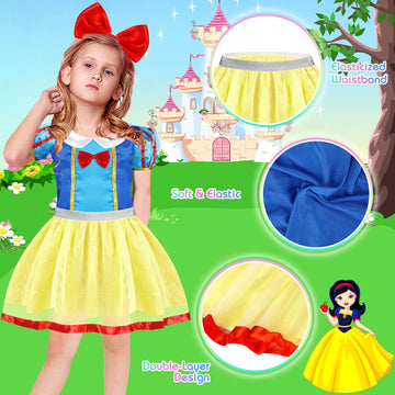 Eulrgaus Princess Dress Up, Toddler Dress Up Clothes, Role Play Princess Costume Gift Set With Princess Dresses And Princess Toy