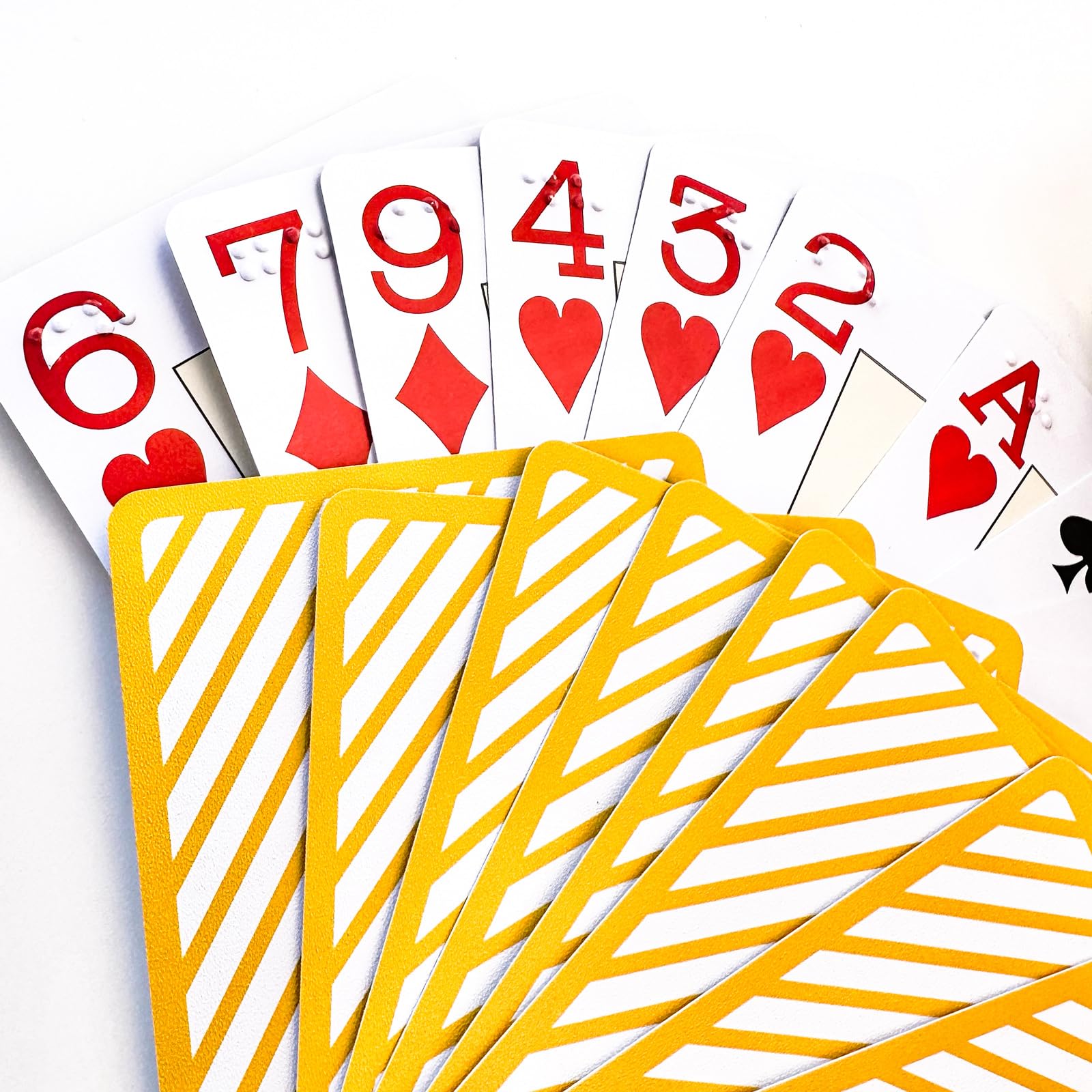 jakille Braille Playing Cards for Blind  2.5x3.5 Plastic Braille Playing Cards Large Print for Visually Impaired  Best Gifts for Blind Person  Perfect for Games and Family