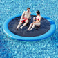 Danrelax 10' Round Inflatable Floating Dock, Sunchill Float Ring, Hammock Tanning Pool With 4In Woven Fabric, Manual Pump For 1-