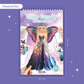 Bscool Sticker Dress Up Fairies And Angels. Sticker Activity Book For Kids, Learn To Dress Up Fairies And Angels With Sticker An