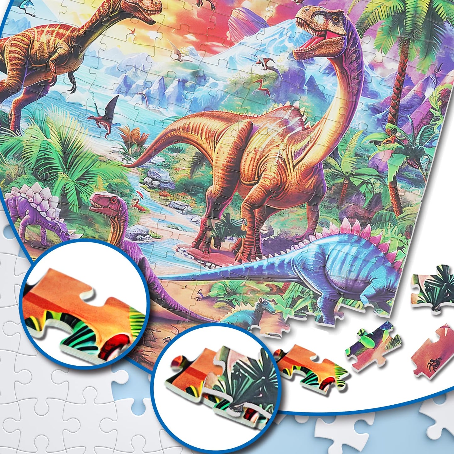 Jigsaw Puzzles For Kids Ages 6-8 8-10-Dinosaur Puzzle 200 Pieces Relax Kids Puzzles Ages 6-8 10-12 -Learning Educational Toys Gi