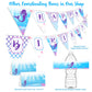 Mermaid Happy Birthday Banner Pennant - Under the Sea Banner - Purple