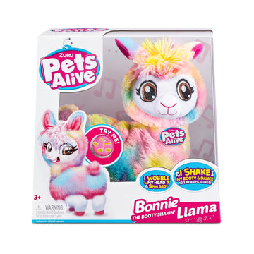 Pets Alive Rainbow Bonnie The Booty Shakin Llama Battery-Powered Dancing Robotic Toy By Zuru, 1 Count (Pack Of 1)