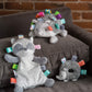 Mary Meyer Taggies Soft Toy - Harley Raccoon Lovey, 12" Silicone Plush, 1 Count, Gray