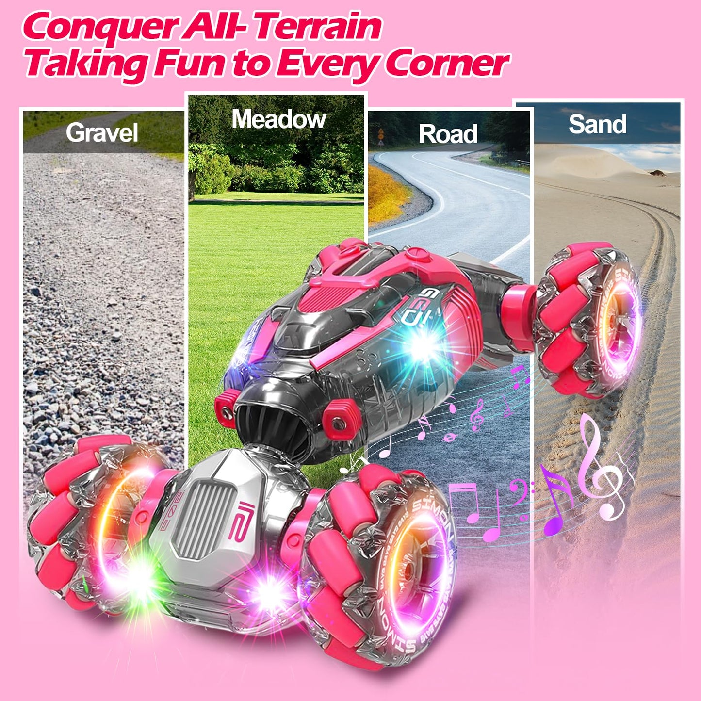 Toileum Gesture Sensing Rc Stunt Car, 360 Rotating 4Wd Remote Control Transform Hand Controlled Car, Birthday Presents Best Gift