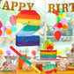 Sratte Rainbow Number Piata Multicolor Piata Small Kids Birthday Party with Blindfold Stick and Confetti for Birthday Anniversar