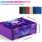 Uaono Card Storage Box For Mtg, Trading Card Deck Box Holds 1800+ With 6 Dividers, Leather Printing Magnetic Closure Card Storage Case Fits Tcg Ccg Sports Cards (Purple,Skull)