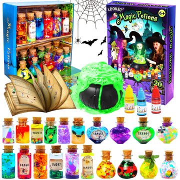 Ldomet Magic Potions Kit For Kids - Mix 20 Fairy Dust Potion Bottles, Halloween Christmas Party Decorations, Creative Gift Craft