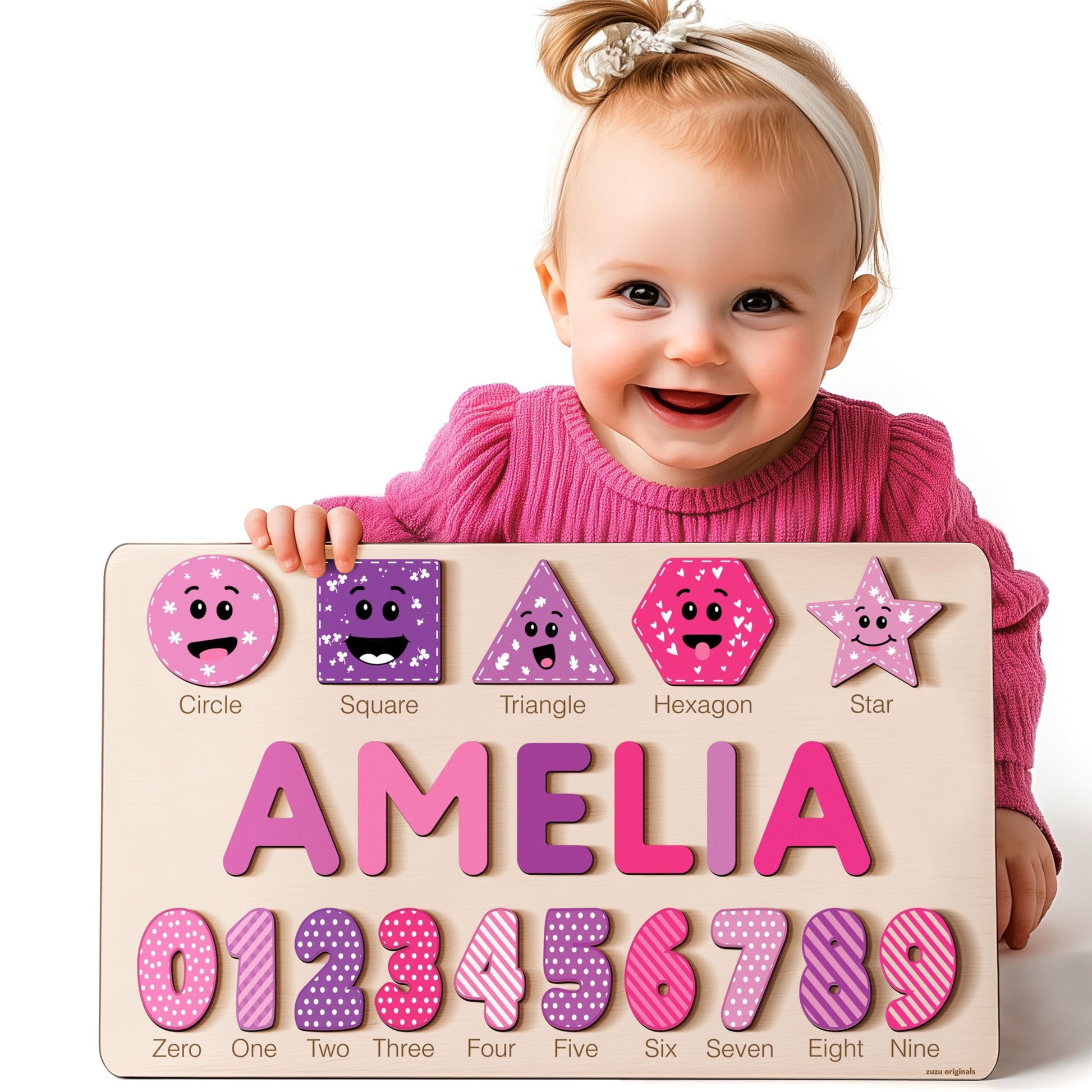 Handmade Wooden Name Puzzle  Personalized Birthday Gift for Kids  Toddler Toys  Baby Gift  Busy Board Puzzle