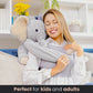 Huggle Healers Weighted Stuffed Animal - 40" Grey Elephant Plush - 4.5lb - Soft Polyester Cuddle Toy for Adults, Teens & Kids