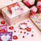 48 Pack Christian Valentines Crafts Gift, 24 Religious Valentine Cards, 24 Set Heart Beaded Bracelets with God's Love for Sunday