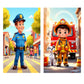 Genius Minds Educational Jigsaw Puzzles For Kids, Noble Profession Theme, 48 Pieces Total, Ages 3+, Doctor Firefighter Police Te