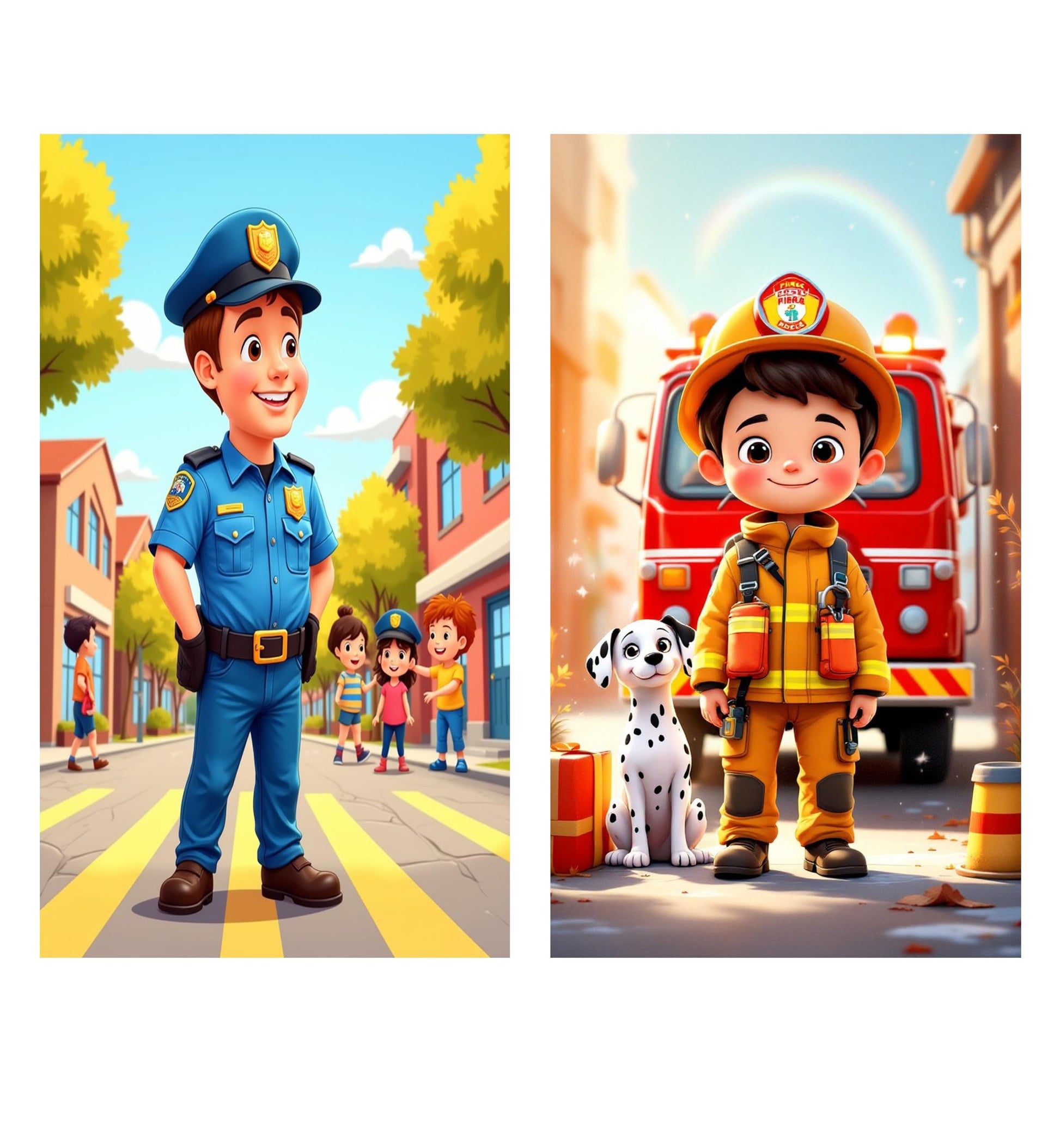 Genius Minds Educational Jigsaw Puzzles For Kids, Noble Profession Theme, 48 Pieces Total, Ages 3+, Doctor Firefighter Police Te