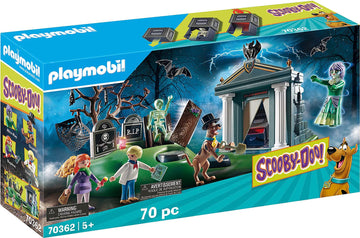 Playmobil Scooby-DOO Adventure in The Cemetery Playset, Standard Size, Multicolored, Model 70362, Plastic Material