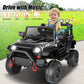 Hikole 12V Electric Car for Kids to Drive  Battery Car for Kid  Kids' Electric Vehicles  Powered Wheels with Remote  Bluetooth Music Dual Steering Shock Led Lights Safety Belt for Boy Girl 1 Seater