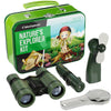 Nature Explorer Kit For Kids - Camping Gear & Accessories Play Toy Gift For Boys Outdoor Childrens Games. Birthday Gifts Toys 6 7 8 Year Old Boy. Binoculars Fan Magnifier Flashlights 5-In-1 Tool