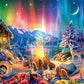 Buffalo Games LARS Winter's Night Bonfire 1000 Piece Jigsaw Puzzle - Large Multicolor Paper Model 13807 for Adults